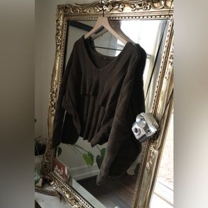 Green Cropped Sweater